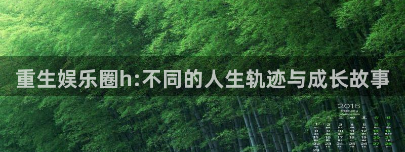 万向娱乐3：重生娱乐圈h:不同的人生轨迹与成长故事
