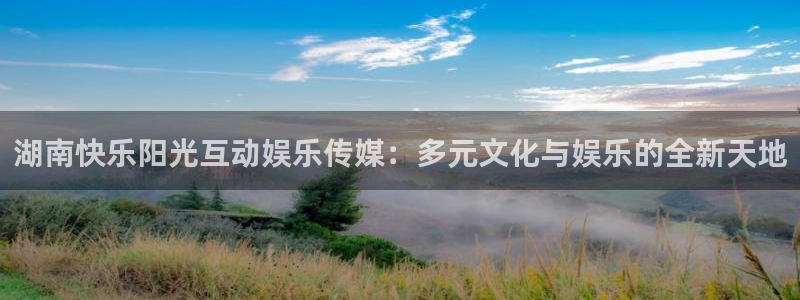 万向娱乐凯捷开号链接：湖南快乐阳光互动娱乐传媒：多元文化与娱乐的全新天地